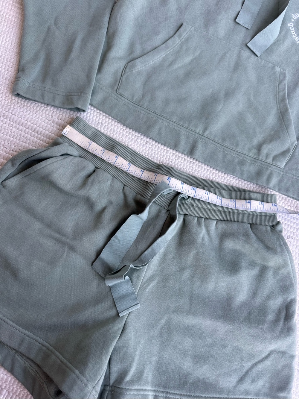 Lou & Grey Sage Green Hoodie and Shorts Loungewear Set - Picture 4 of 13
